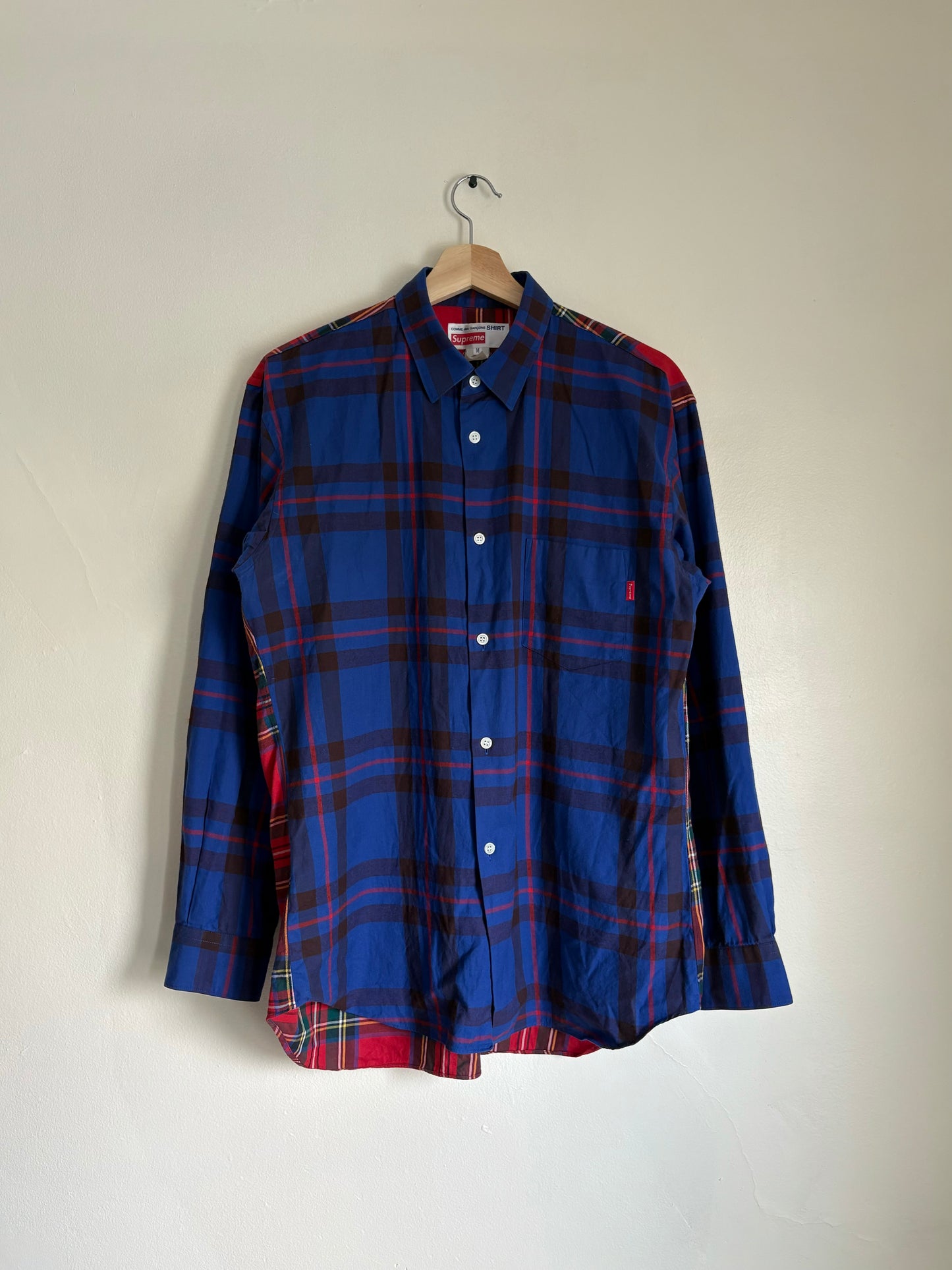 Supreme Comme Des Garcons SHIRT Button Down Flannel Shirt (FW15)