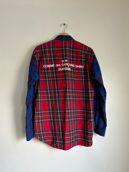 Supreme Comme Des Garcons SHIRT Button Down Flannel Shirt (FW15)