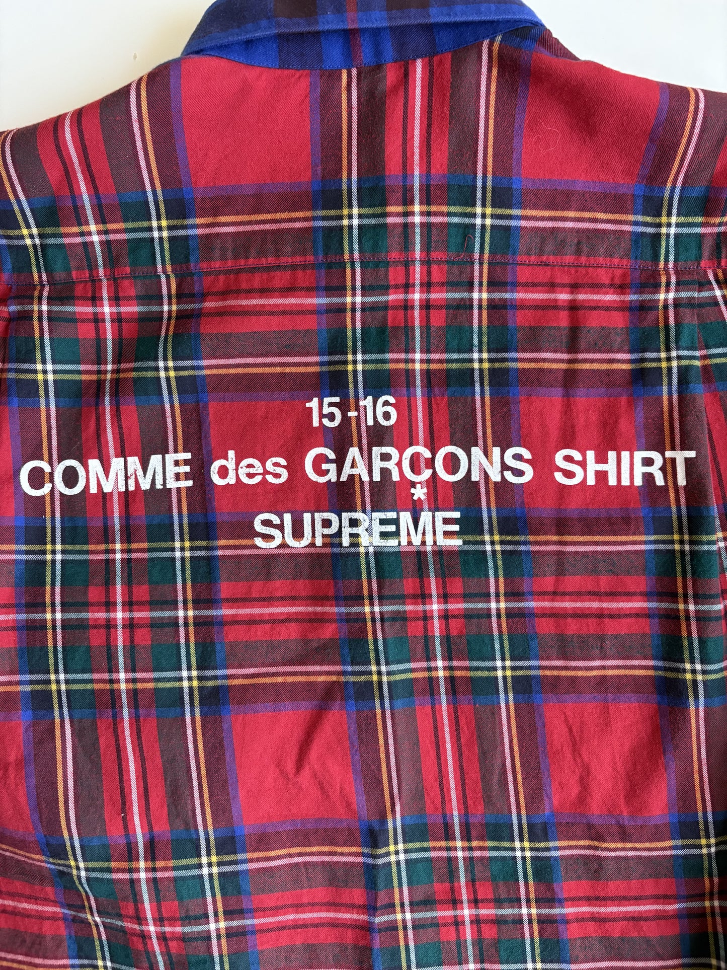 Supreme Comme Des Garcons SHIRT Button Down Flannel Shirt (FW15)